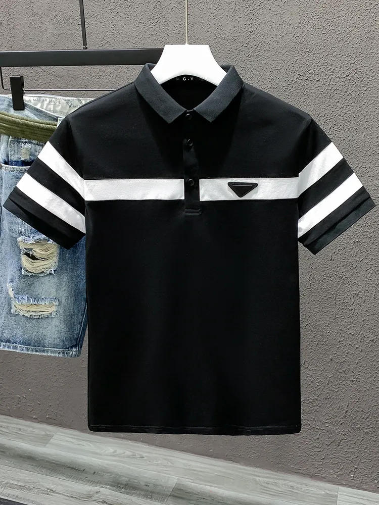 Spring Luxury Italie Men T-shirt Designer Polo-Shirts High Street broderie Small Horse Impring Clothing Mens Brand Polo