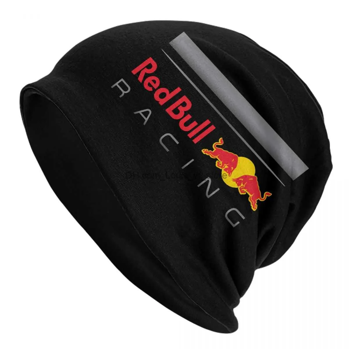 DHgate Double Bull Racing Bonnet Hat Red Knitted Spring Beanies Hats for Men Women Fashion Accessories