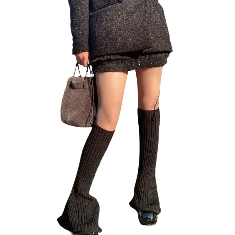 Knitted Labeled Womens Synthetic Socks Stretchy, Knee Length
