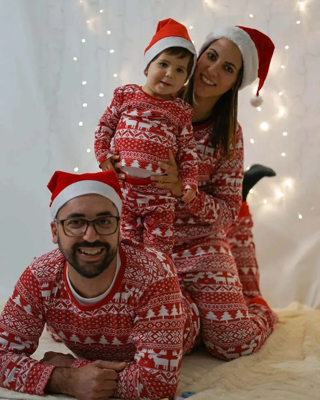 Family Matching Outfits Merry Christmas Elk Print Pajamas Set Parent child Casual 2 Pieces Sleepwear Xmas Gift Year Clothes 231027