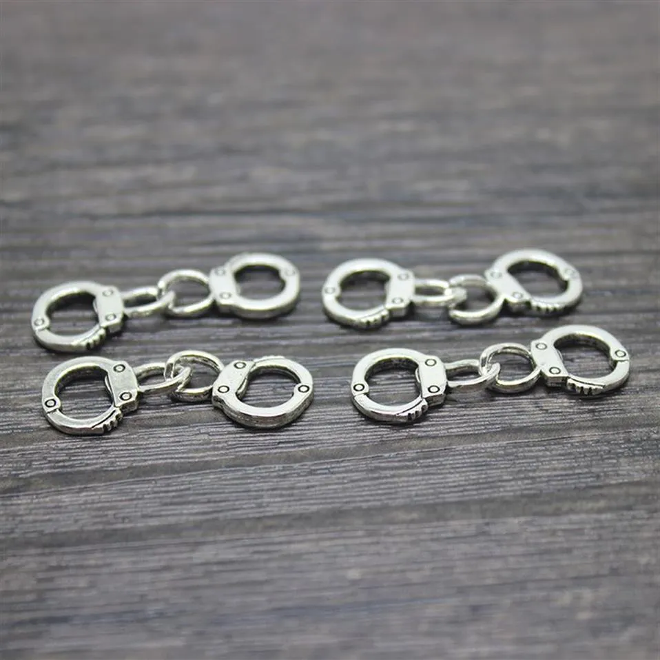 30pcs lot 31x11mm antique silver handcuff charm pendant296W