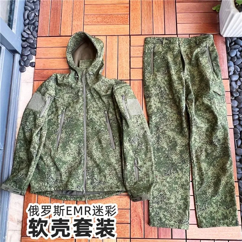 Hunting Jackets Russian EMR Little Green TAD Edition Soft Shell Fleece Pullover Charge Coat Pants