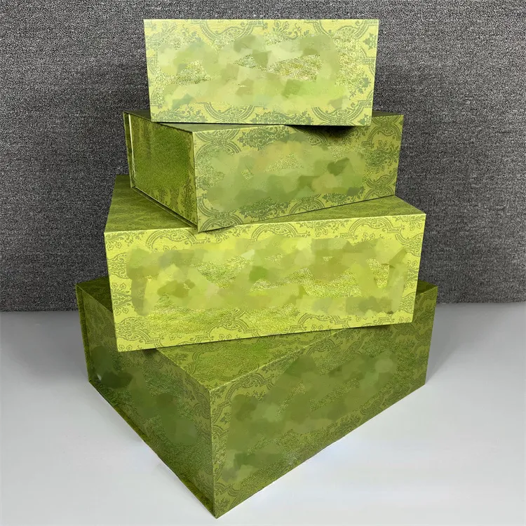 Tasarımcı Hediyesi Sarplar G Hat Çantaları Tek Parçalı Katlanır Kitap Kutusu Yeşil Manyetik Giyim Kutusu