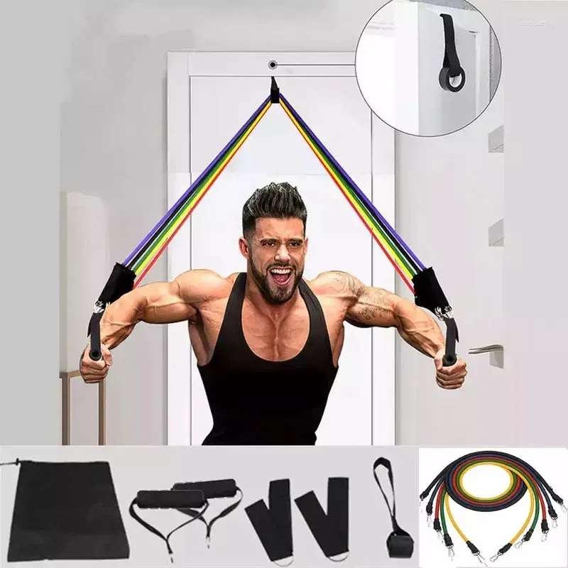 Bande di resistenza Set Allenamento Yoga Palestre Tubi Elastici in gomma elasticizzata Fitness Sport Esercizi a casa Pull Band Espansore Corda Allenamento