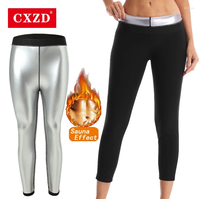 Women's Shapers CXZD Women Full Cover Body Shaper Pants Sweat Sauna Effect Slimming Fat Burn Fitness Shapewear Leggings