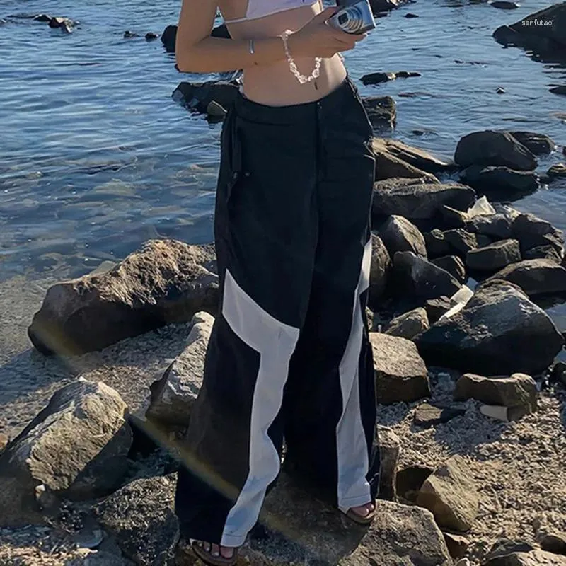 Pantalon Femme Deeptown Y2K Streetwear Vintage Parachute Femmes Baggy Patchwork Casual Sport Jogger Pantalon Surdimensionne Mode Coreenne 2 280 DHgate