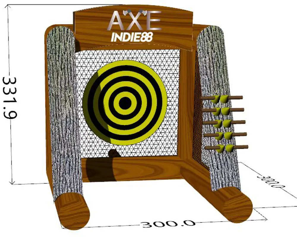 Wholesale 2023 Inflatable Axe Throw Dart Board Backboard Game 3x3m