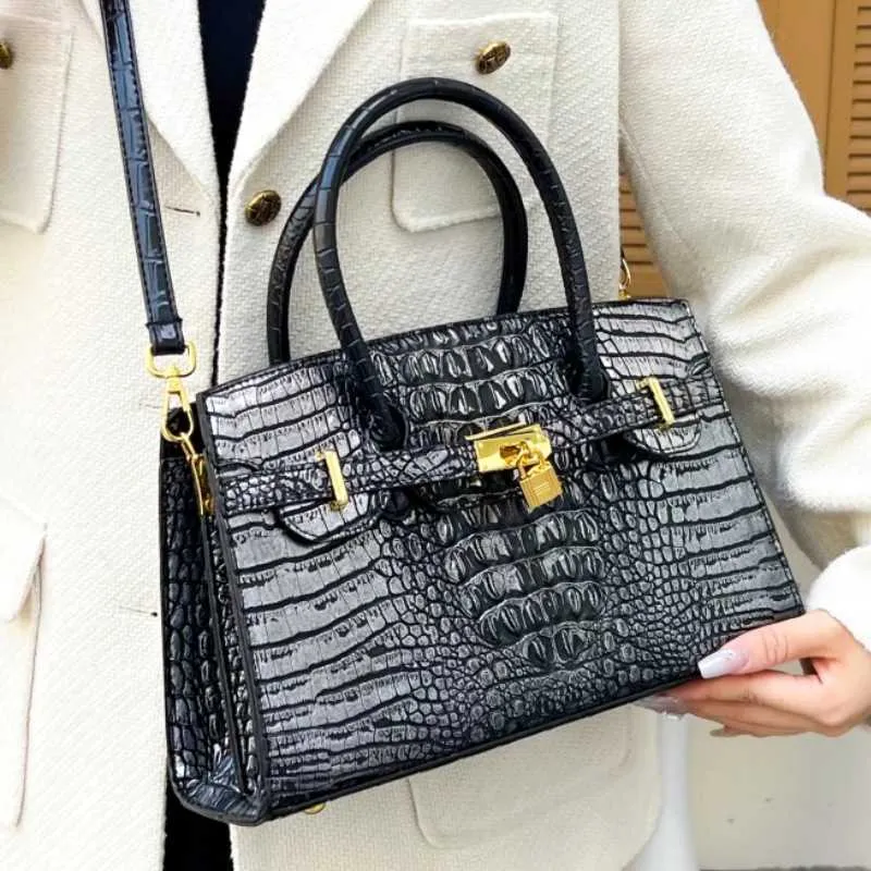Taschen Store Outlet 2023 Neue Krokodilmuster Vielseitige Umhängetasche Damen One Shoulder Handheld Big Bag Taschen