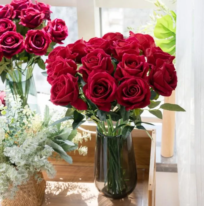 Seidenrosen, Heimdekorationen für Hochzeit, Party, Geburtstag, Zimmer, dekorative Blumen, künstliche Rosen