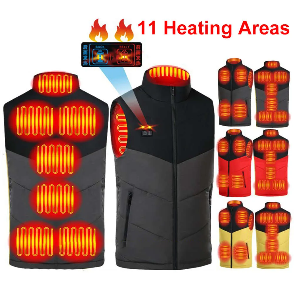 USB hombres áreas de calefacción infrarroja chaleco invierno chalecos eléctricos calentados chaqueta sin mangas masculina