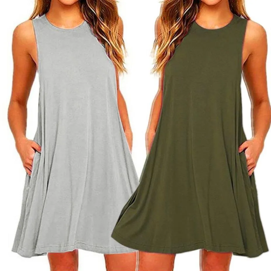 2021 verão feminino casual swing camisas vestidos praia cobrir com bolsos plus size solto camiseta dress2997