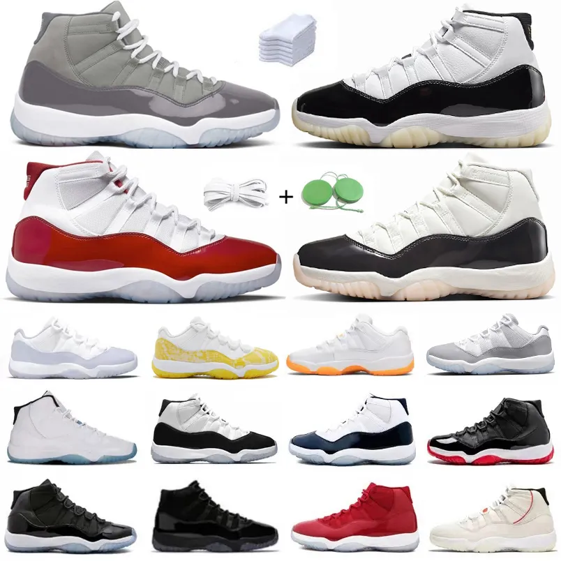 11 Sapatos de Basquete 11s Mens Sneaker Gratidão Napolitano Cereja Meia-Noite Marinha Cool Cimento Cinza Criado Cap Vestido Gamma Legend Unc Azul Homens Mulheres Treinador Esportes Sapatilhas