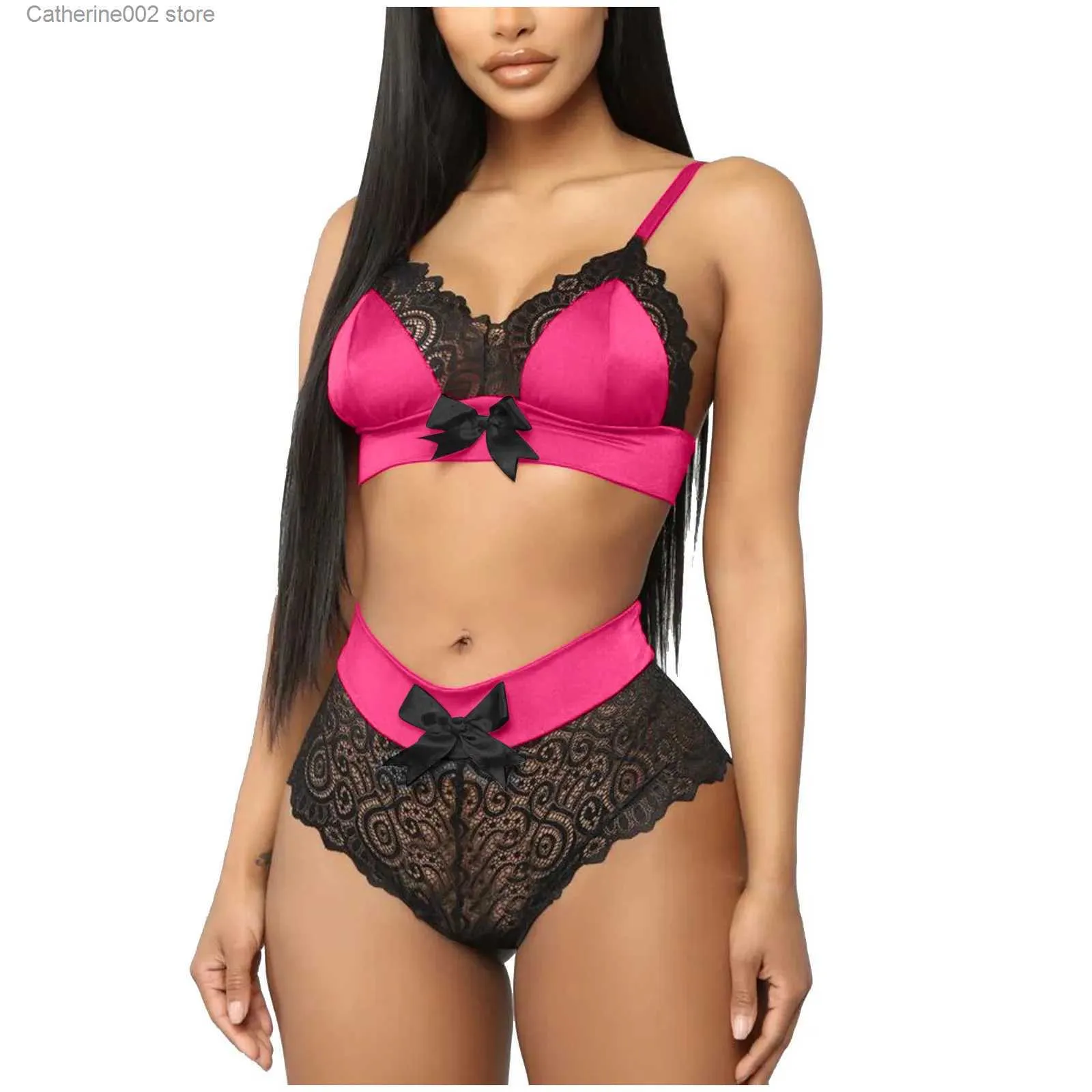 Plus Size Lace Bra And Sling Set Sexy And Naughty Lingerie For Women  T231027 From Catherine002, $3.18