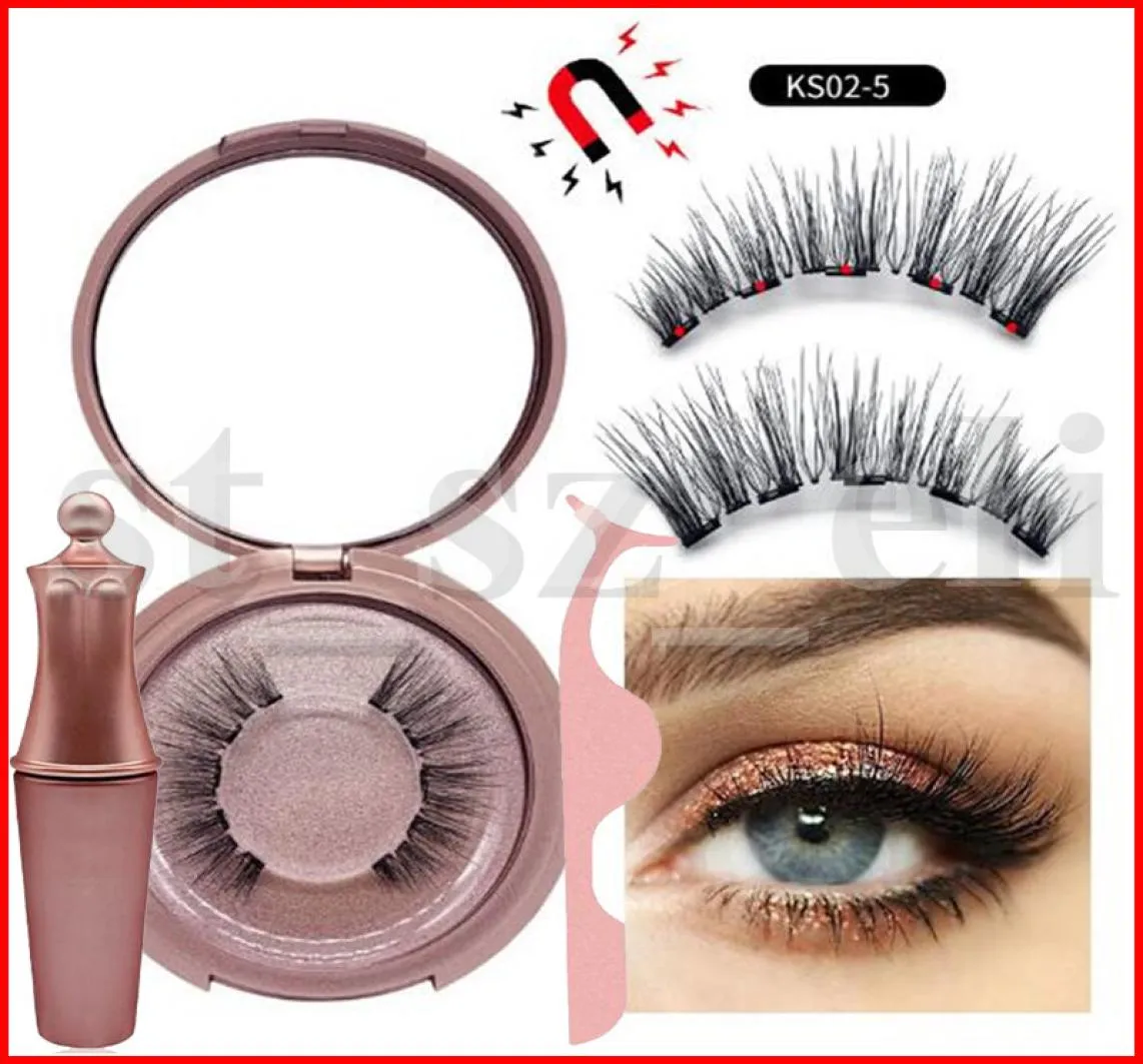 10 soorten magnetische vloeibare eyeliner magnetische valse wimpers pincet set magneet valse wimpers set lijm make-up gereedschap4504569