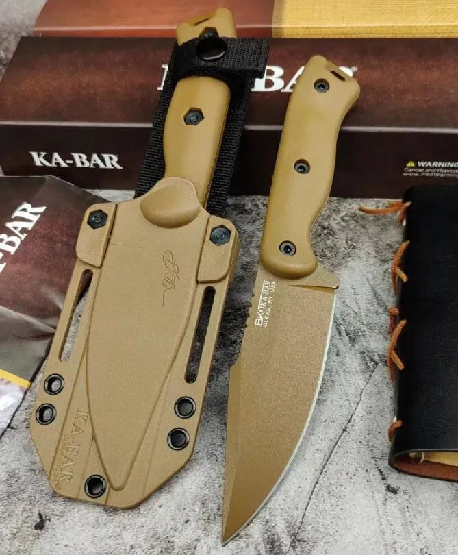 Ka-Bar Becker Harpoon Knife Fixed Blade Tactical Self DefenseEDCポケットナイフキャンプナイフハンティングナイフA2936