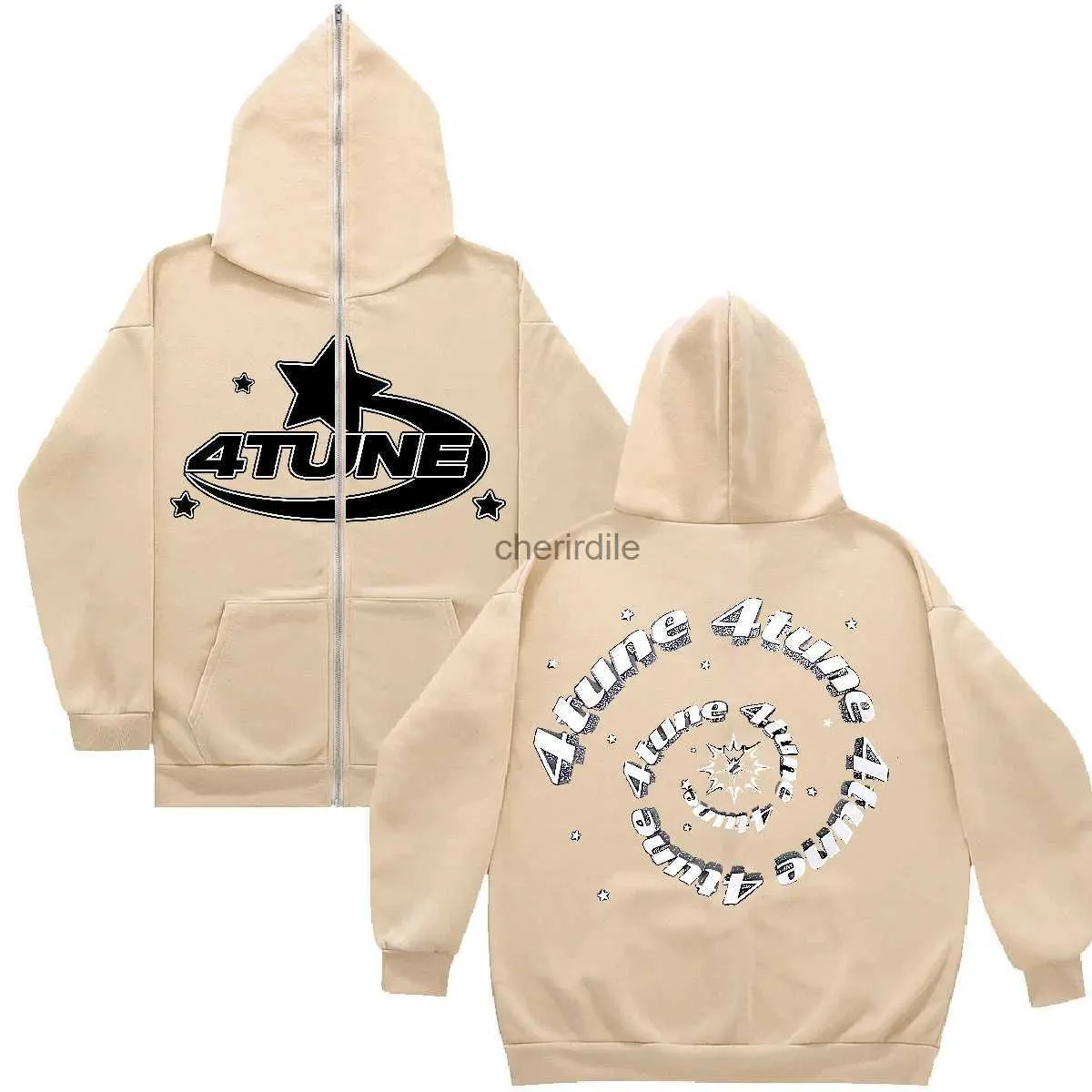 Erkek Hoodies Sweatshirts Mektubu 4 Tune Star Girl Boy Sonbahar Kış Kış Kaçak Zipper Ceket Üst Kat Kadınlar Komik Sinek Yansıtıcı Strip Y2K Hoodie 2023 YQ231027