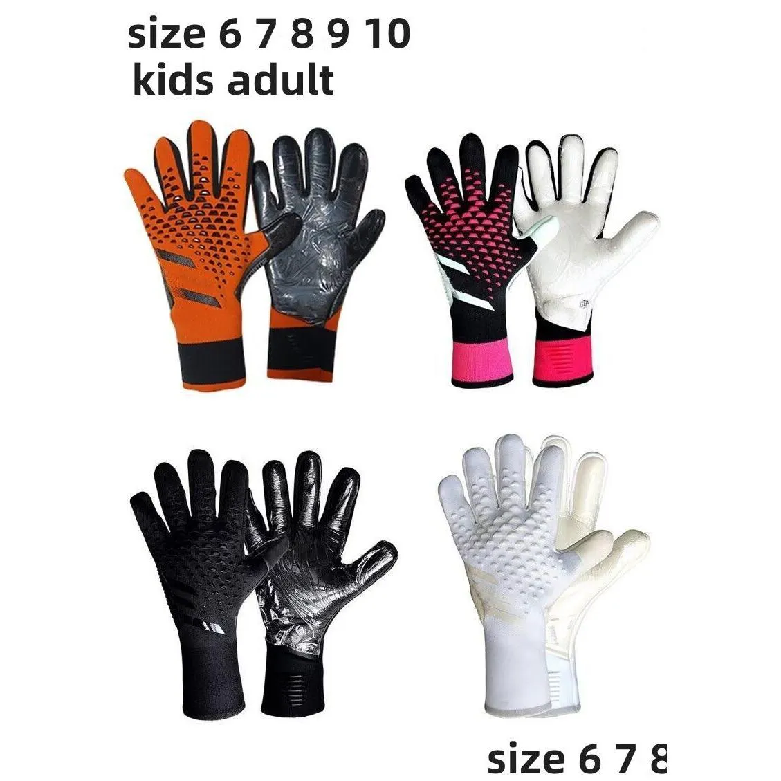 Gants de sport Nouveaux gants de gardien de but professionnel hommes football adt enfants épaissi livraison de chute sports de plein air athlétique extérieur Dhy1G