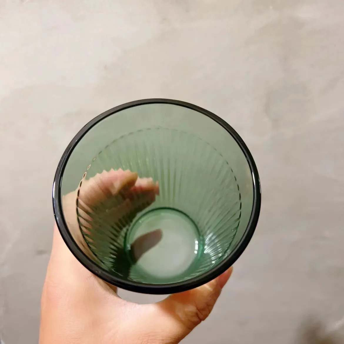 Designer Joyful Green Glass Cup Transparent Straw Cup Office Table Water Cup Couple Coffee Cup 460ml