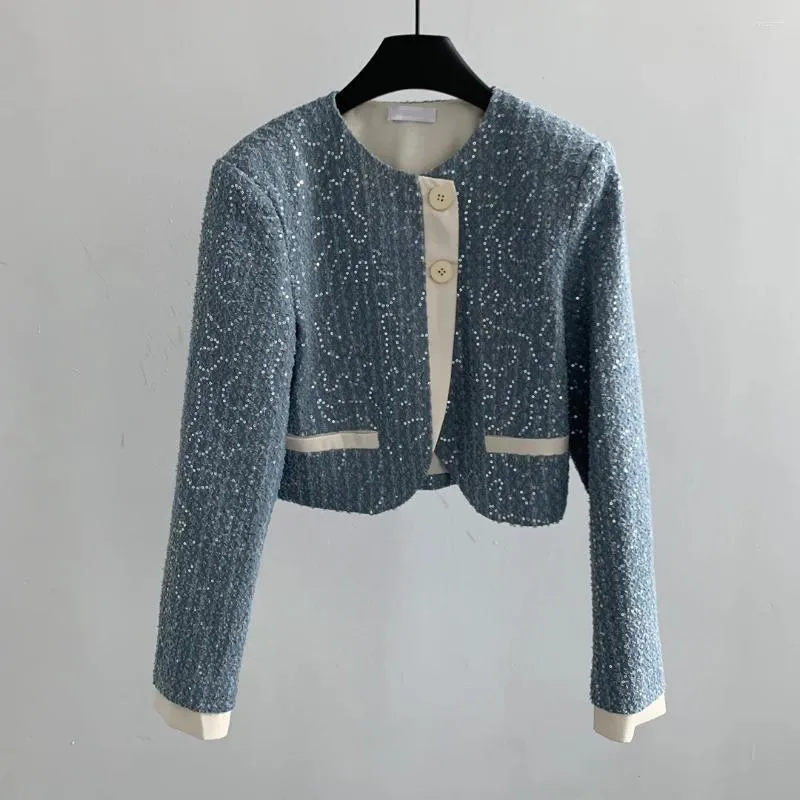 Giacche da donna 2023 Stile inizio autunno Industria pesante Glitter Versione piccola fragranza Cappotto Sartoriale chic