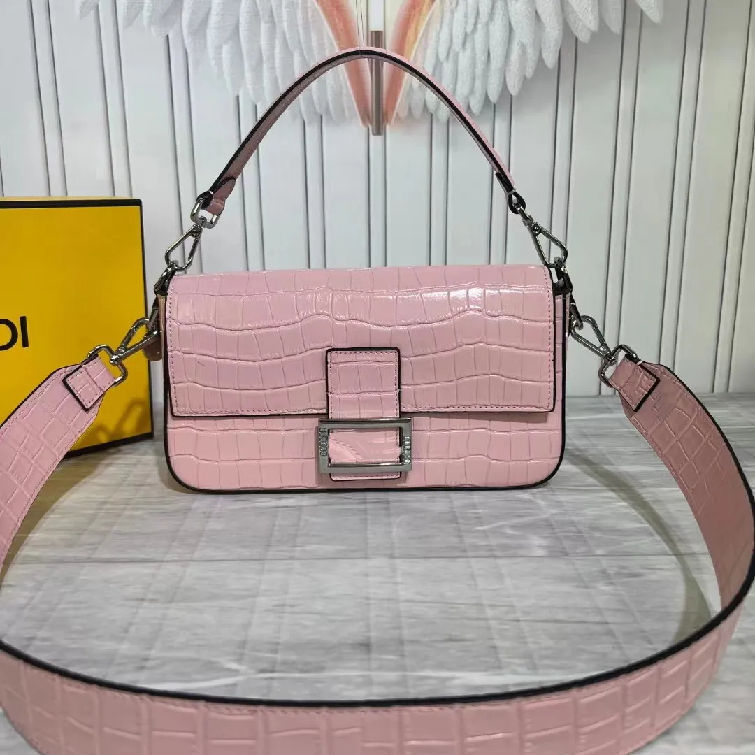 Editioo Baguuttt Torebka skórzana materiał szerokie ramię w pasku barku torba do pachy Crossbody Bag Bogdess Essential Designer Bag Paftat Torba telefonu komórkowego 27 cm