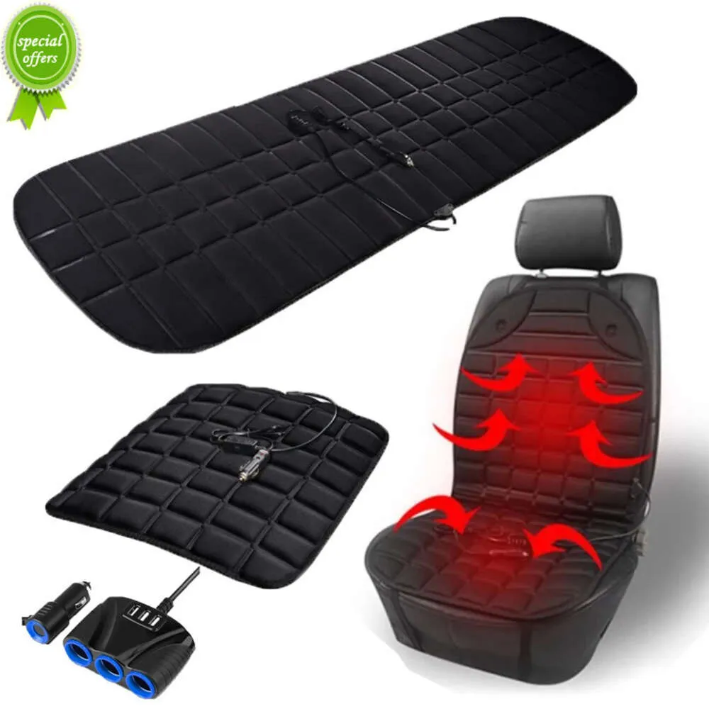 Nouveau 3 pièces siège de voiture coussin chauffant housse chauffante hiver chauffé chaud haute basse température 12V housse de siège chauffante