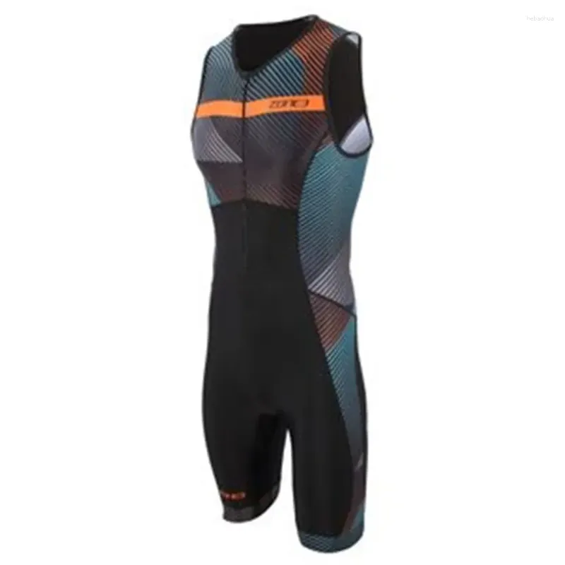 Zestawy wyścigowe Triathlon Zone3 Heren Fietsen Mouwloze Badpak Professiontele Racefiets Roller Schaatsen Pak Tisuit Bodysuit