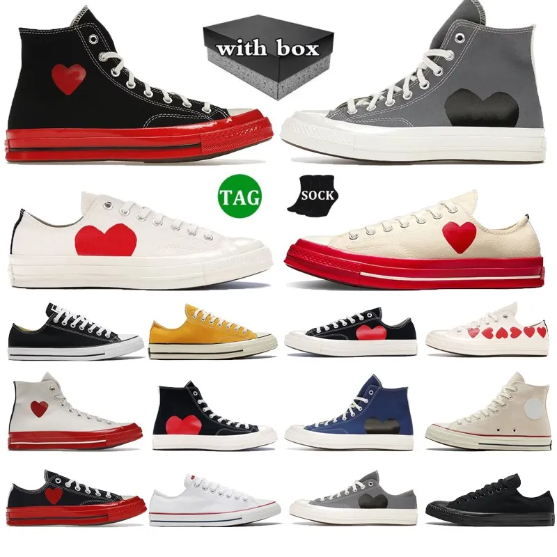 Taylor Classic Taylor Classic All Star 970 Love Big Cdg Eye Eye Red Heart Forme Piattaforma congiuntamente 70 Chuck 70s di alto livello congiuntamente da uomo Scarpe casual da uomo Scarpe casual