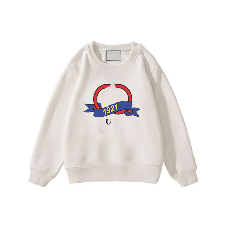 Nouveau Kid Pur Coton Sweat Classique Mignon Imprimer Sweat À Capuche Automne Enfants Col Rond Sweats Designer Garçons Filles Sweats À Capuche 5 Couleurs CSD2310277