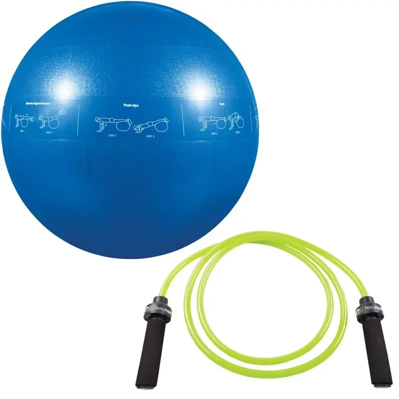 Cordas de Pular GF55PRO Bola de Estabilidade de Núcleo de Grau Profissional 75cm; Corda Pesada Azul GFWJR 231027