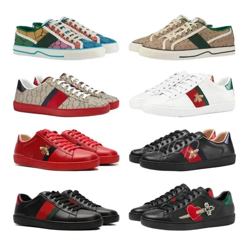 Casual Designer Bee Ace Haute Qualité Hommes Vintage Chaussures Dames En Cuir Ligne Chaussures Chaussures Baskets