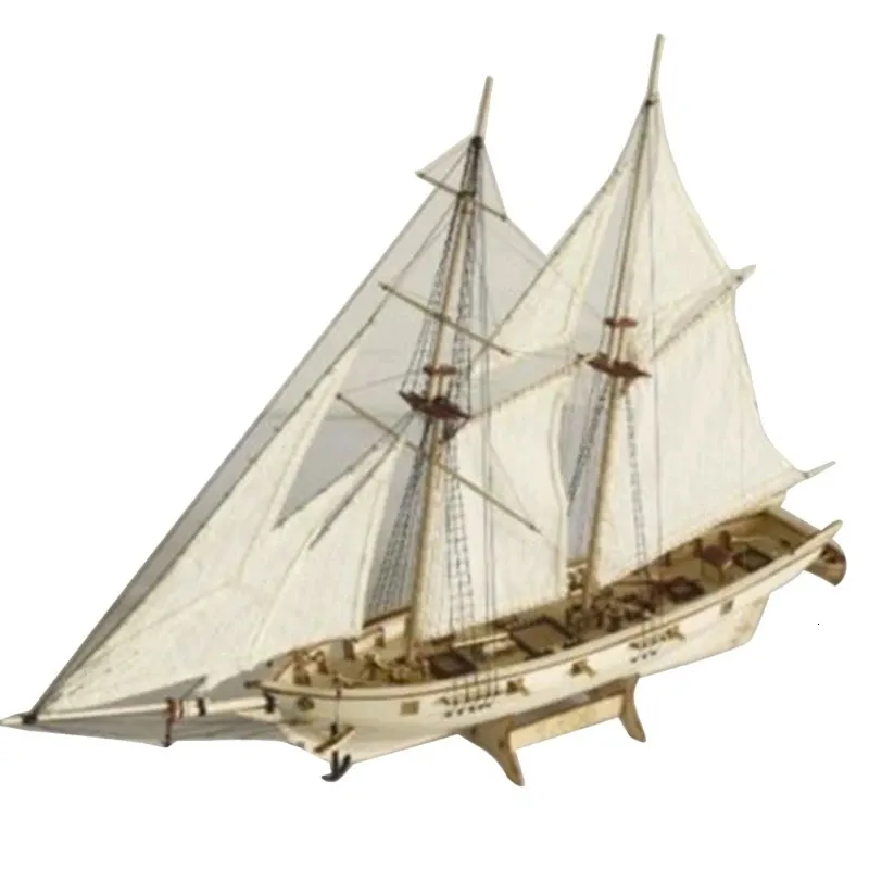 DIY Diecast Wooden Sailing Ship Model Kit For Kids And Adults