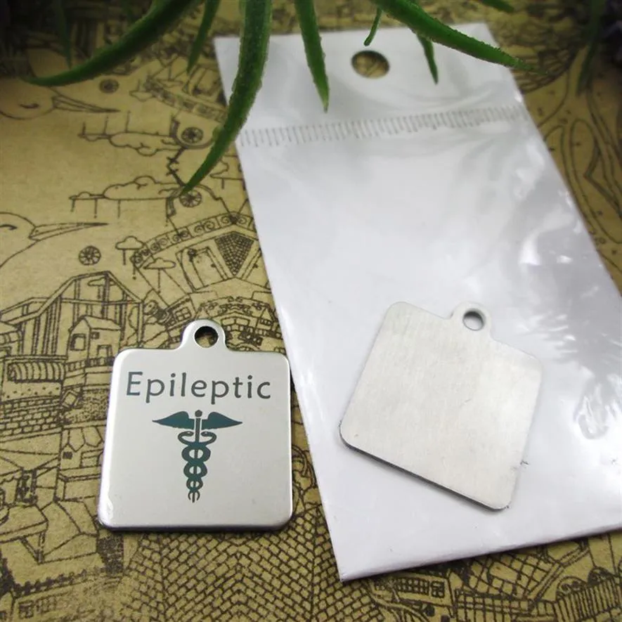 40 peças-amuletos médicos epilépticos de aço inoxidável mais estilo para escolher pingentes diy para colar208d
