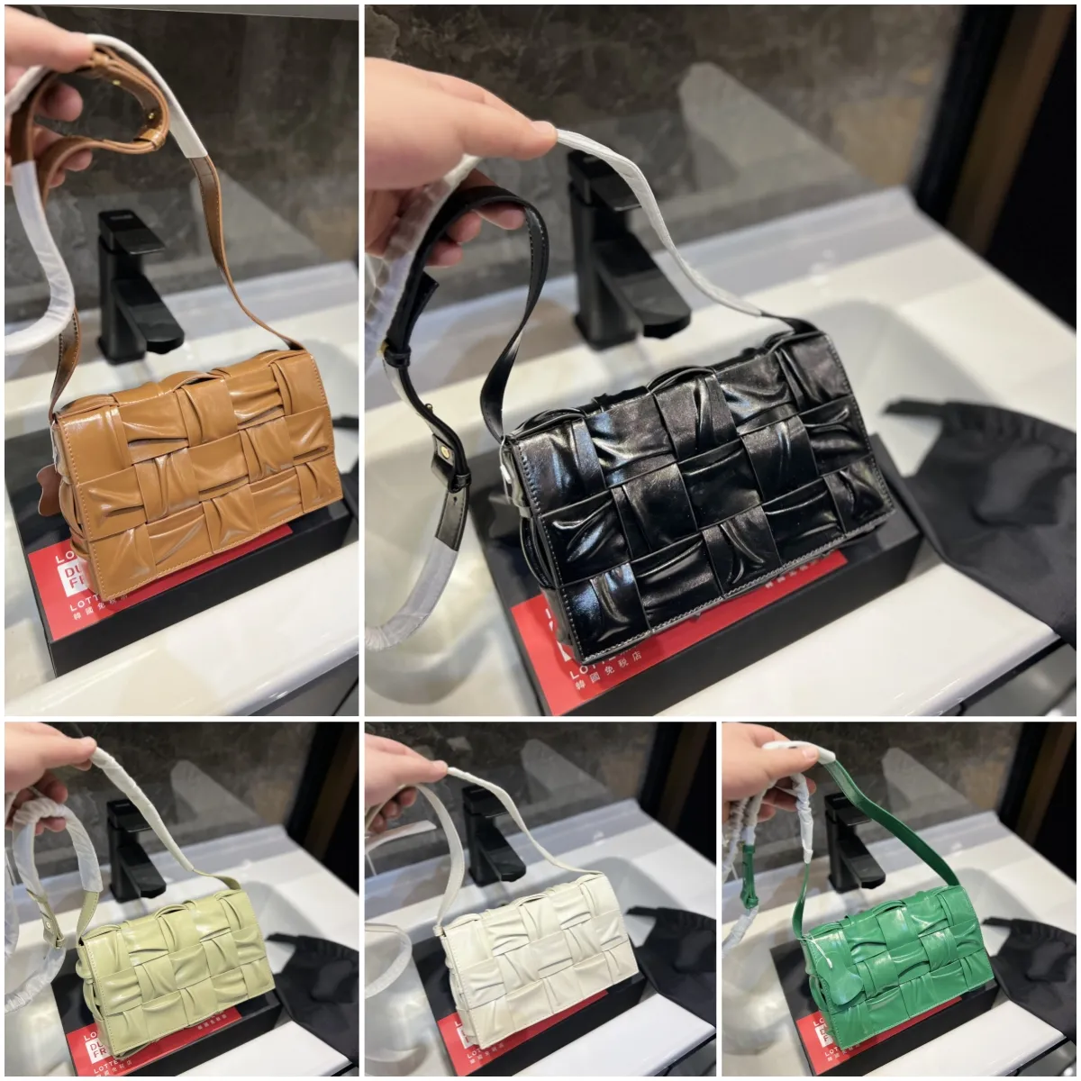 Borsa da donna di design di alta qualità Borsa a cassetta Borsa bottega Borsa annodata Borsa a tracolla di moda intrecciata a mano Pochette di design di marca di lusso