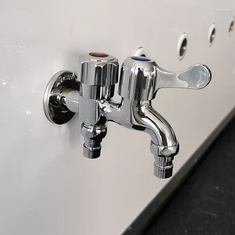 Bathroom Sink Faucets Front And Rear Dual-purpose One In Two Out Faucet Angle Valve Washing Machine Dual Switch