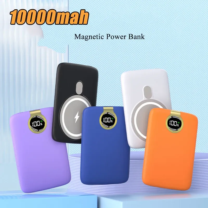 Chargeur magnétique sans fil Qi 10000mAh, batterie d'alimentation pour iPhone 12 13 14 Pro Max, charge rapide, Mini Powerbank pour Xiaomi Samsung S22