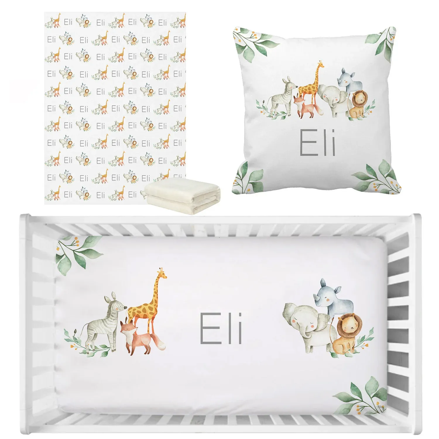Crib sheets with name hot sale