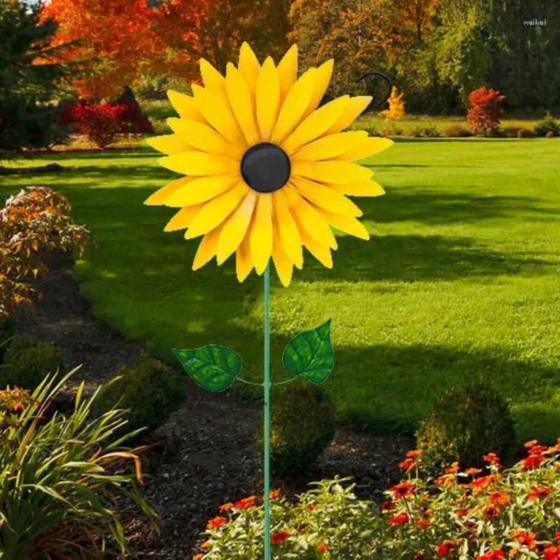 Garden Decorations Arrival Sunflower Windmill Wind Spinner Decoration Supplies Home Yard Ornaments Kids Toy