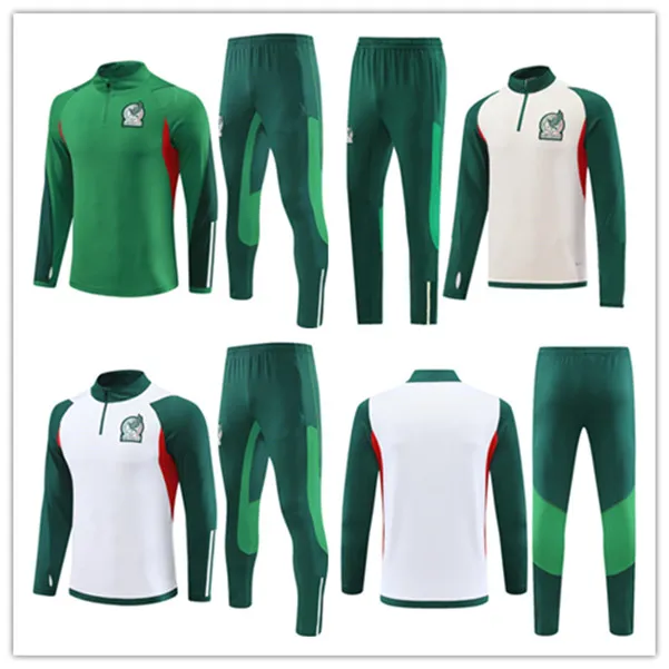 22 23 Mexico voetbal trainingspak trainingspak voetbal Trainingspakken heren kit volwassen set half zip sportkleding voetbalshirts Mexico