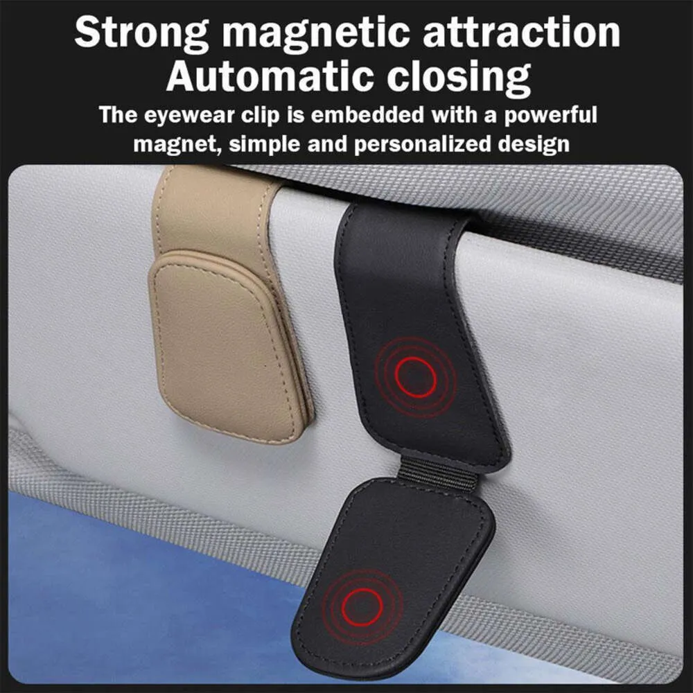Porte-lunettes magnétique pour pare-soleil de voiture en design