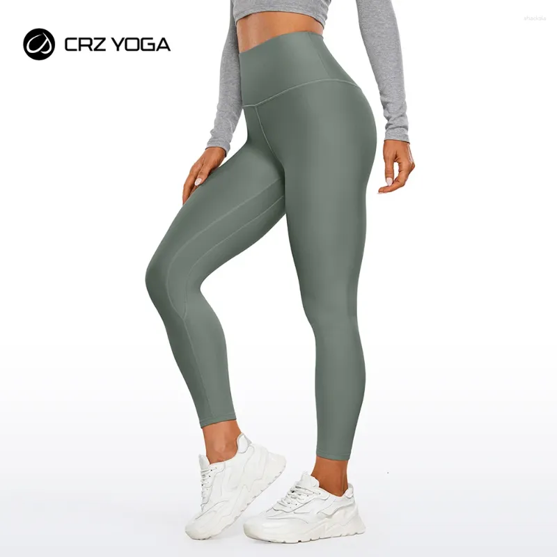 Active Pants CRZ YOGA Womens Thermal Fleece Lined Leggings 25'' - Winter  Warm Thick Soft High Waisted Workout Hiking Tights