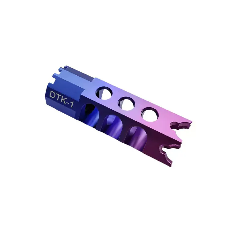 Tactical Accessories DTK-1 Fire Cap Gradient Change Color Jingming 14mm Inverted Teeth Fire Cap Metal Toy Accessories