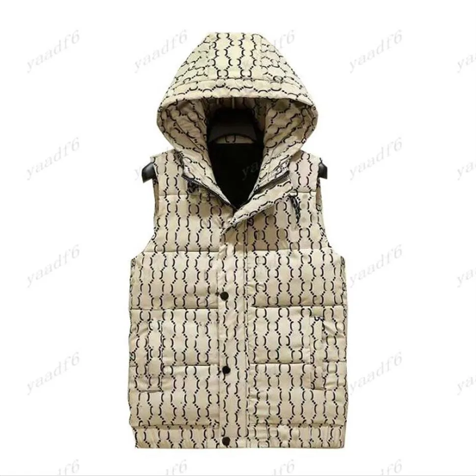 2022SS Neue Modedesigner High-End-Jacken Herrenwesten Jacke Buchstabe F Briefdruck Mit Kapuze Ärmellos Bequem Dick Warm Wome205i