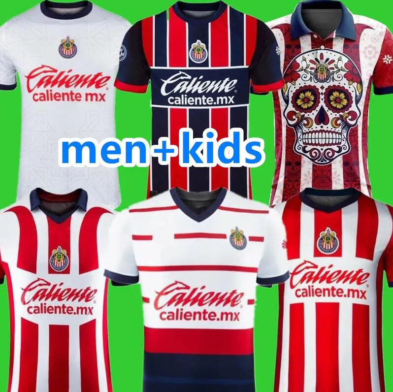 23 24 Chivas de Guadalajara Jerseys de futebol 2023 2024 Liga MX I. Brizuela A. Vega J. Sanchez S. Flores Men Kit Kit Camisas de futebol F. Beltran Gonzalez A.Zaldivar Day of the Dead