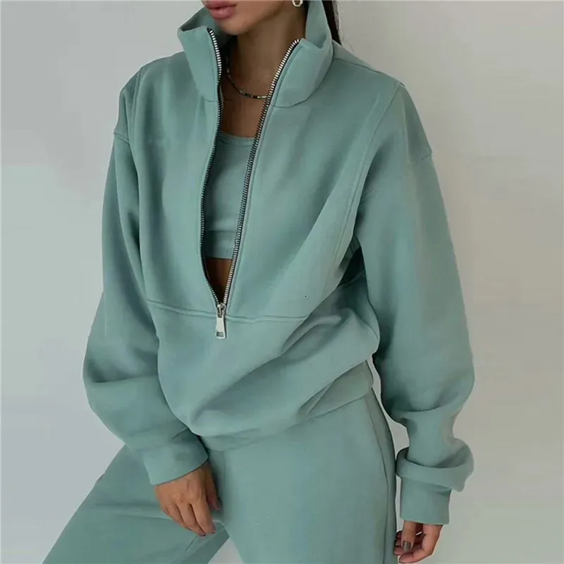 Womens Tracksuits Solid Women Tracksuit Casual Hoodies Sweatshirt Pant Set Lounge Wear Sport Suit Two Piece Set For Women Autumn Winter Clothes 231026 From 8 13 DHgate