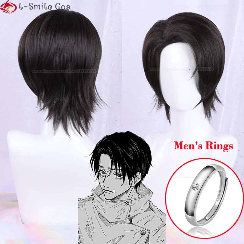 Catsuit Costumes High Quality Yuuta Cosplay Anime Jujutsu Kaisen Black Heat Resistant Hair Party Yuta Okkotsu Wigs + Wig Cap