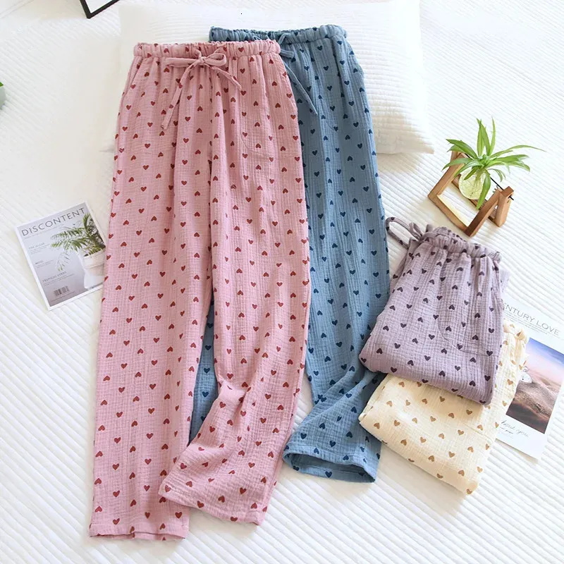 Love Print 100% Cotton Womens Pajama Pants Loose Fit Cute Sleepwear For  Home, Lounge, And Casual Wear Style 231026 From Kong04, $11.86