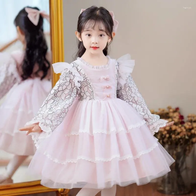 Flickaklänningar Spring Autumn Girls Princess Dress 2023 Summer Baby Party Clothes For Little Children's Birthday Costume 3 5 8 10 år