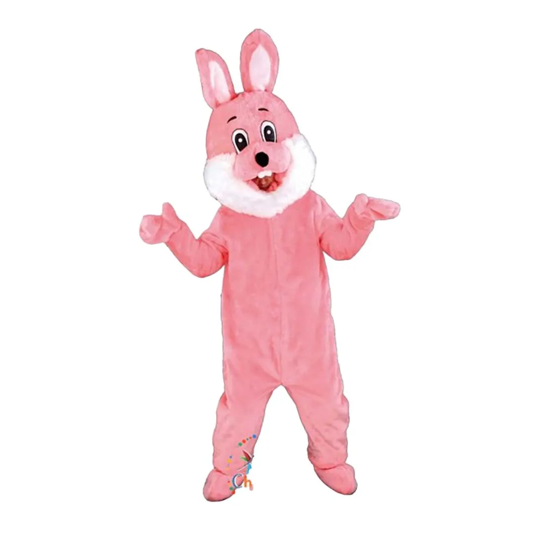 Costume da mascotte coniglietto rosa di Halloween Personaggio a tema anime dei cartoni animati Formato adulto Costume da festa di compleanno di carnevale di Natale