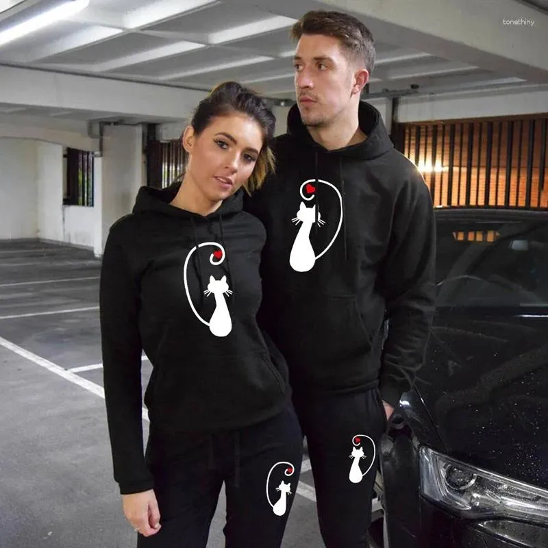 Men's Tracksuits Fashion Couples Tracksuit Personalized Pattern Printed Lover Clothing Hoodies Sweatpants 2pcs Suits Casual Sportswear 2023