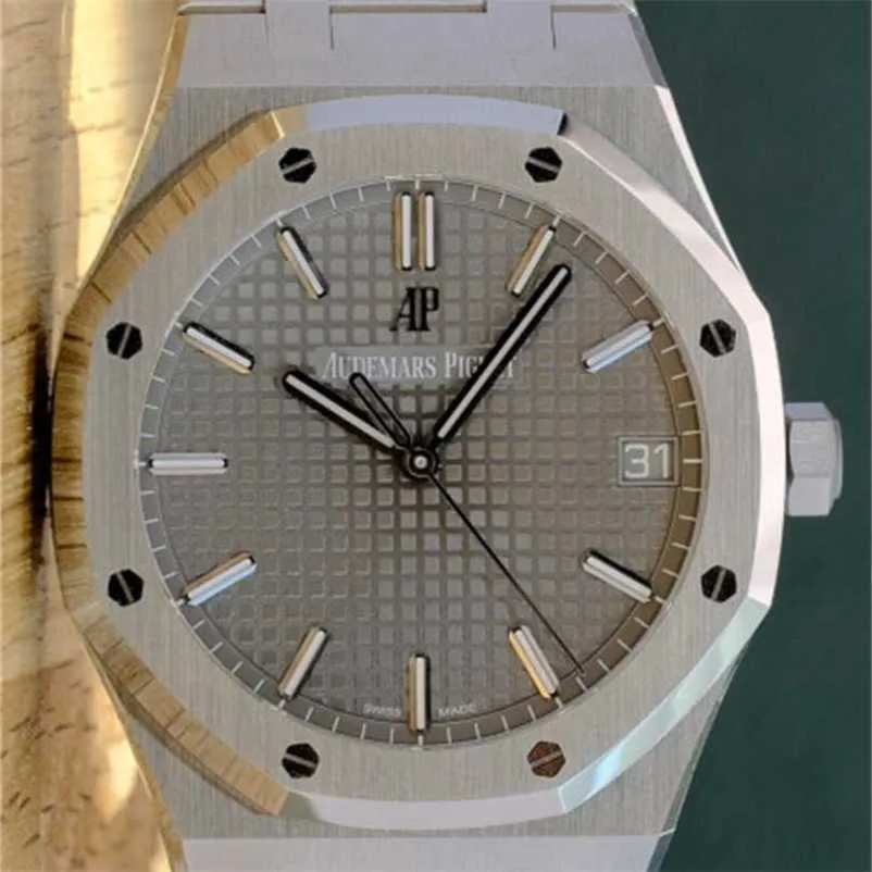 Royal Oak Offshore Audpi Mechanical Watch Men's Sports Fashion Wristwatch Piglet Rostfritt stål 41mm 15500 2022 Inte komplett WN-1XU5